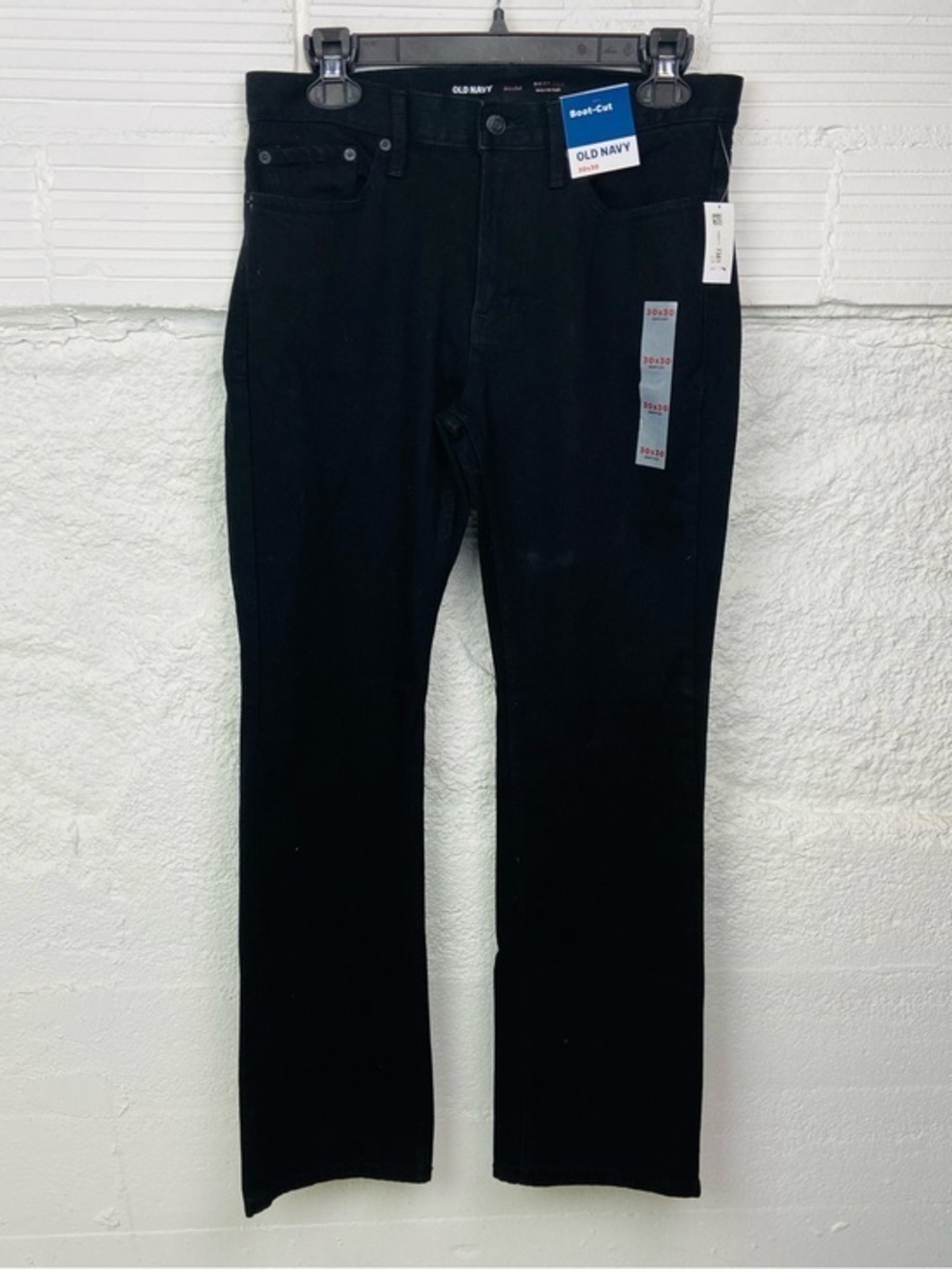 Old Navy Men's Black Bootcut Jeans - Classic Straight Flare size 30 X 30